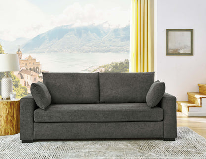 Upholstered Sofa with Toss Pillows image 1