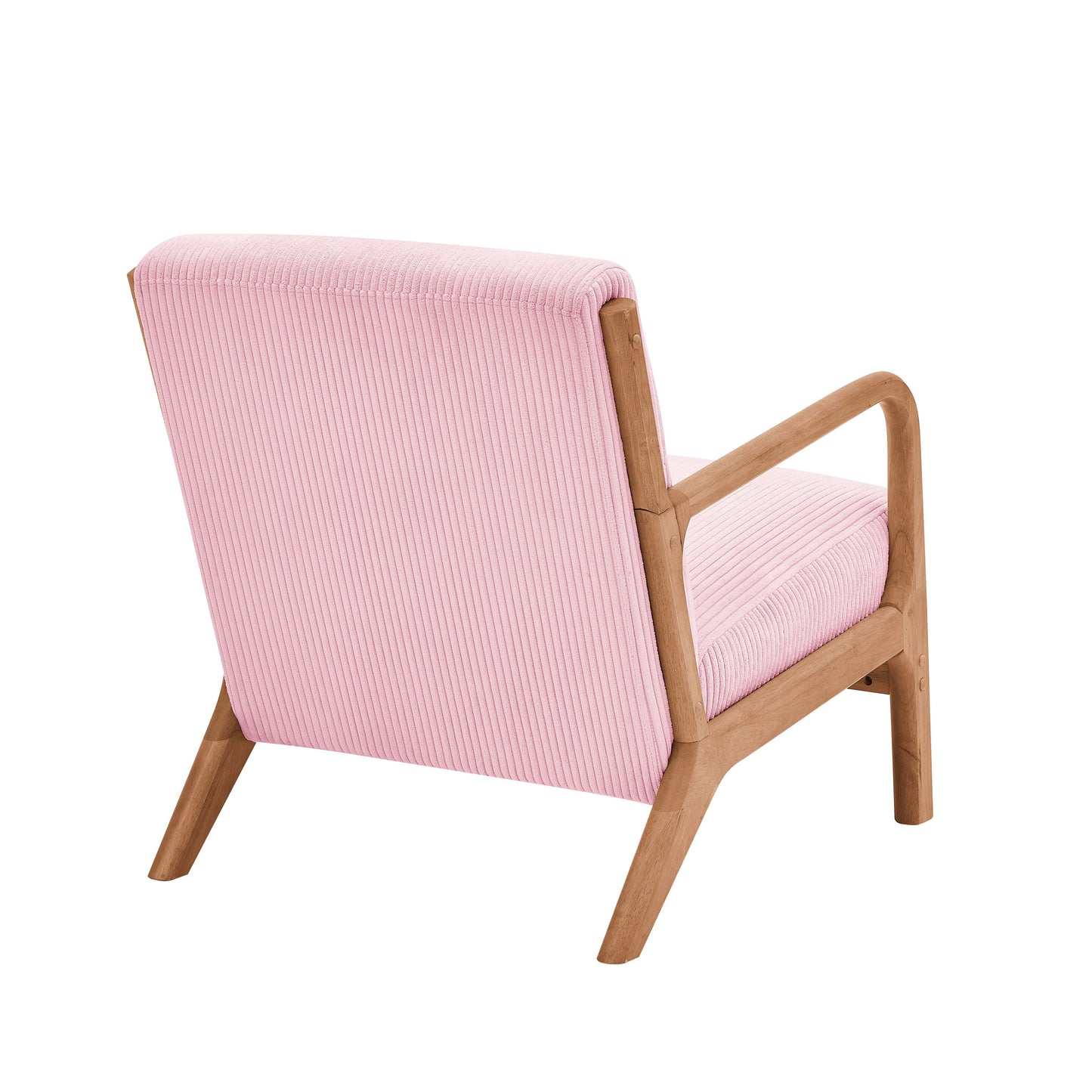 Corduroy Upholstered Wooden Armchair image 5