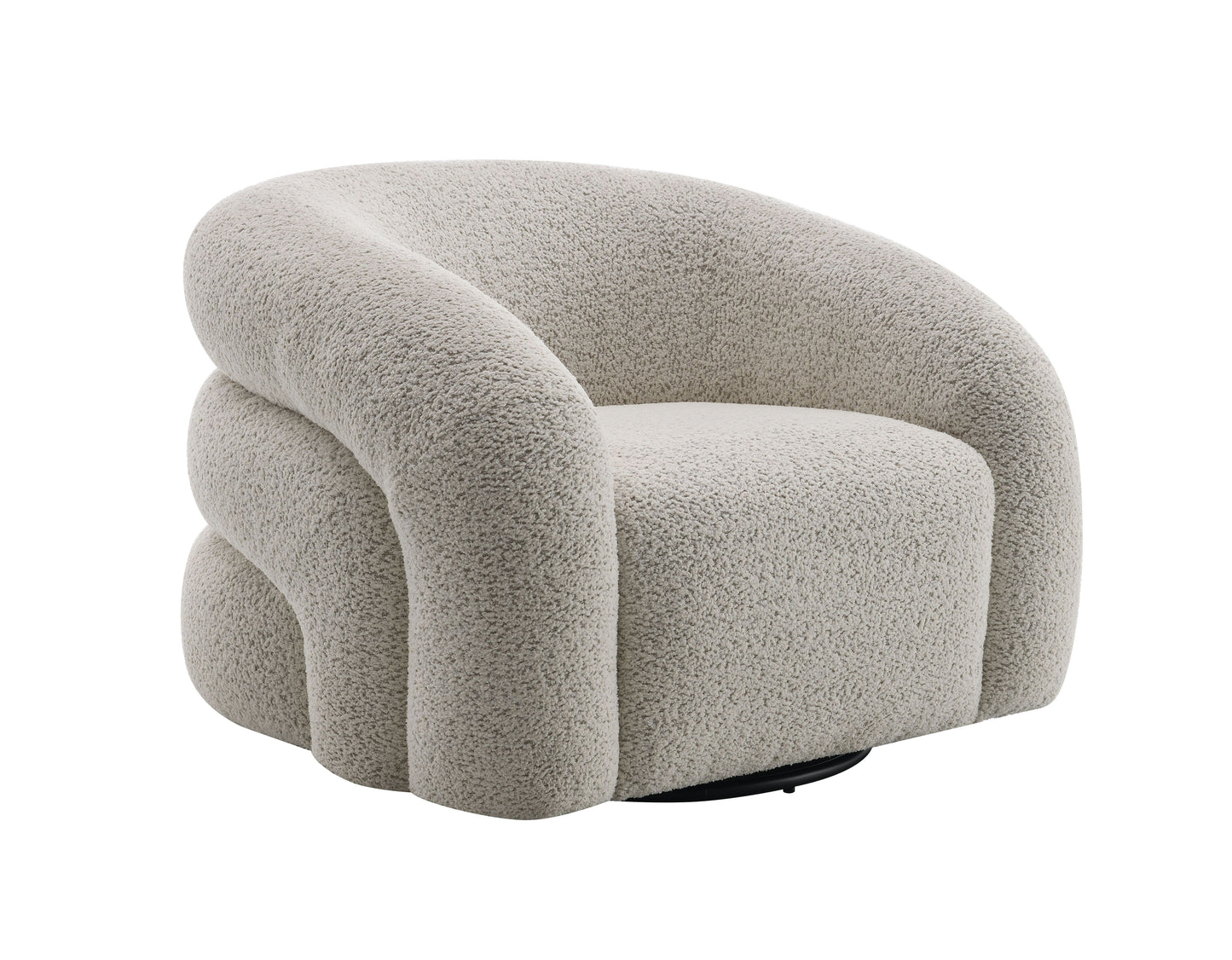 Irma Gray Boucle Chair W/Swivel image 3