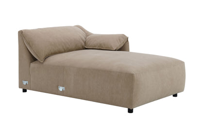 Veata Light Brown Suede Sectional Sofa image 10