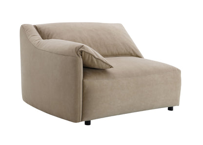 Veata Light Brown Suede Sectional Sofa image 12