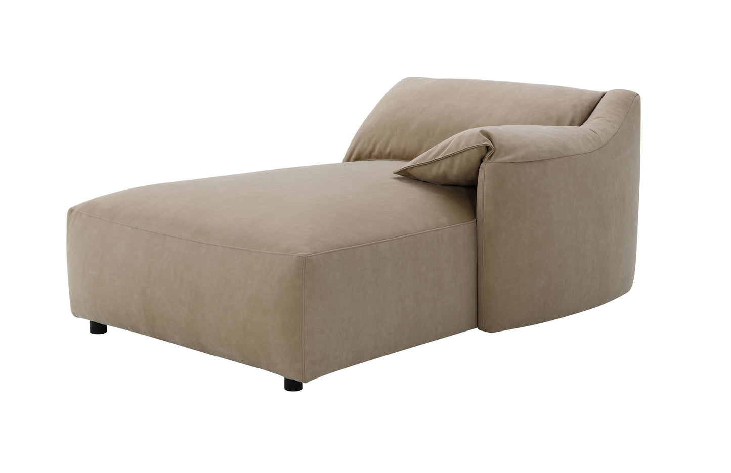 Veata Light Brown Suede Sectional Sofa image 8