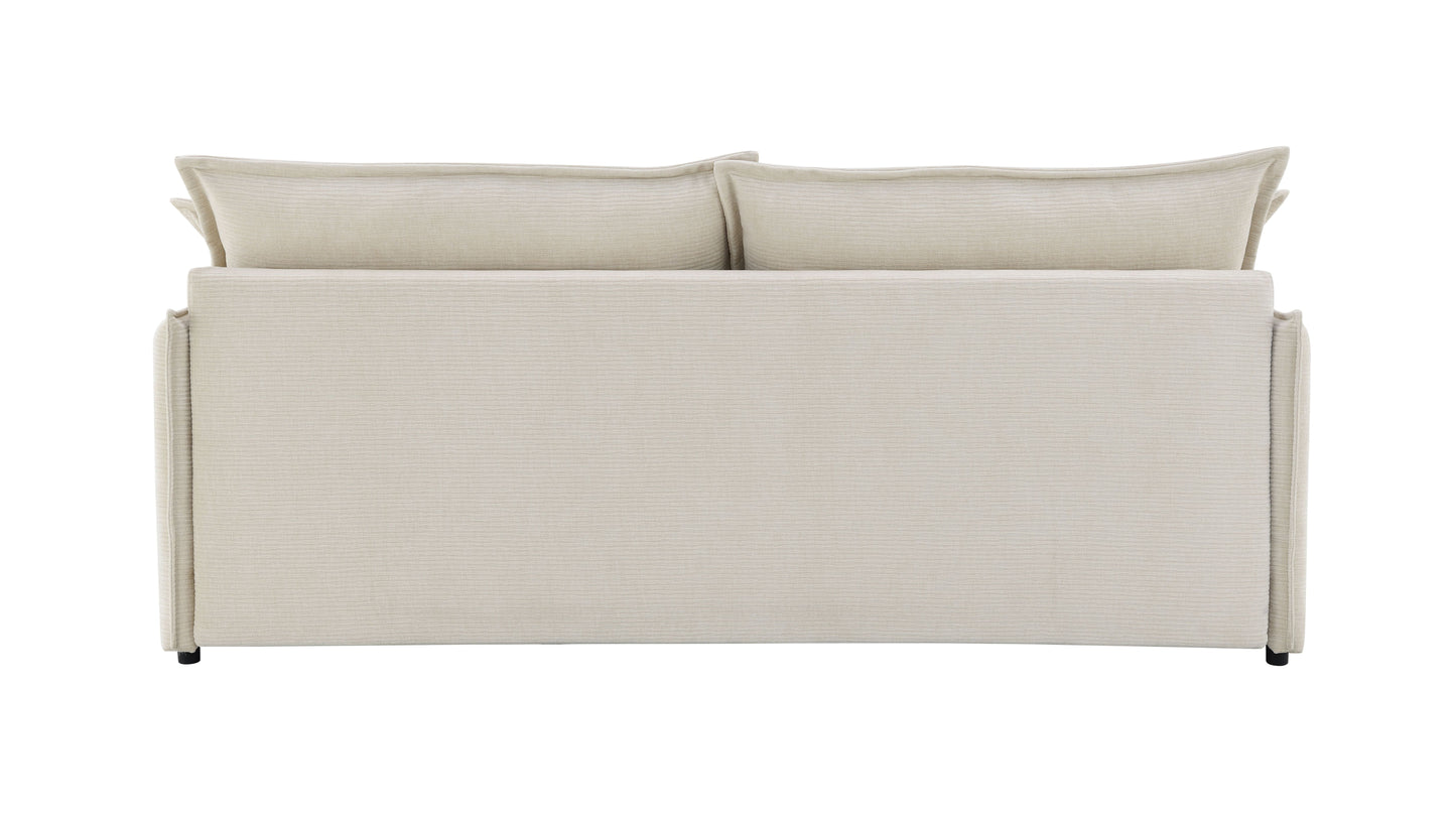 Elisea Beige Chenille Sofa w/Sleeper (Full) image 10