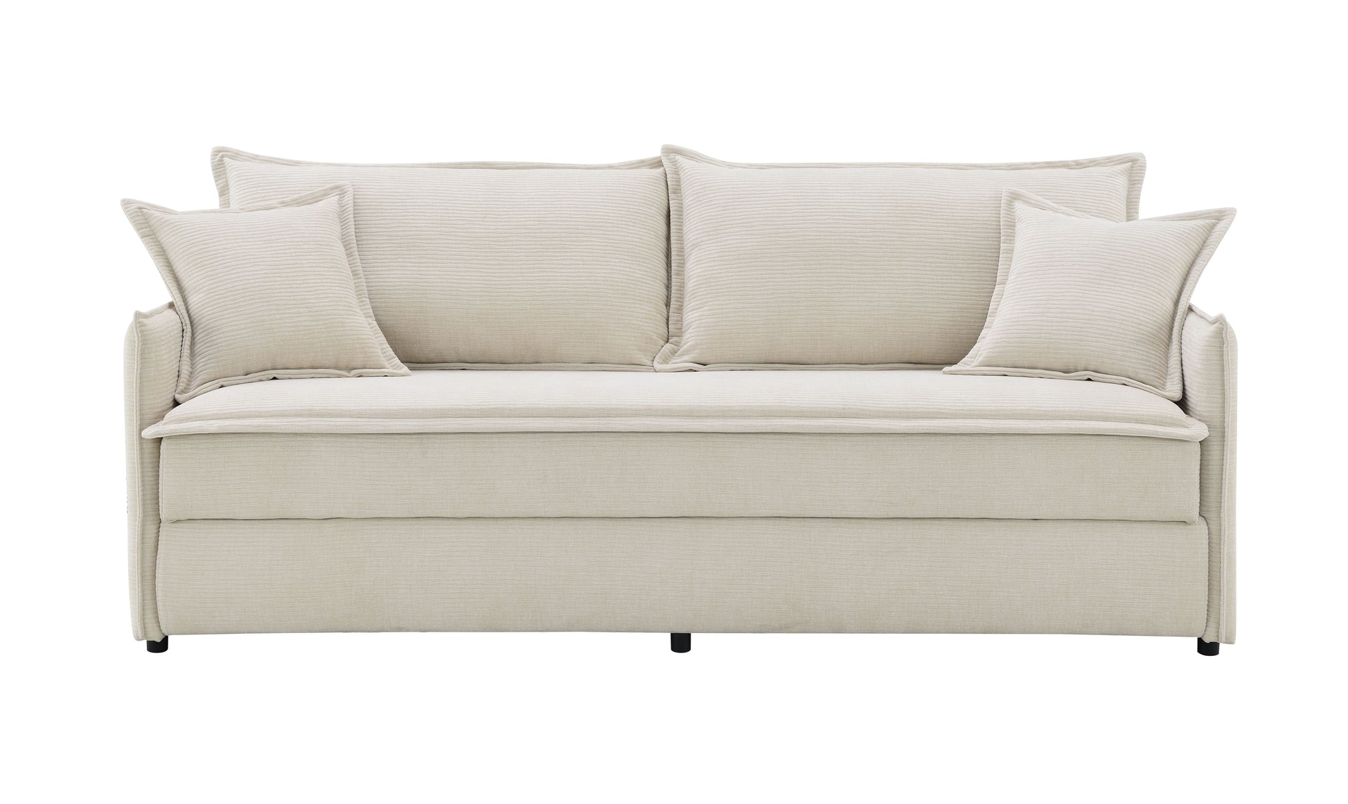 Elisea Beige Chenille Sofa w/Sleeper (Full) image 6