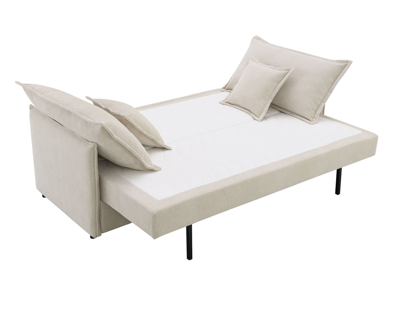 Elisea Beige Chenille Sofa w/Sleeper (Full) image 7