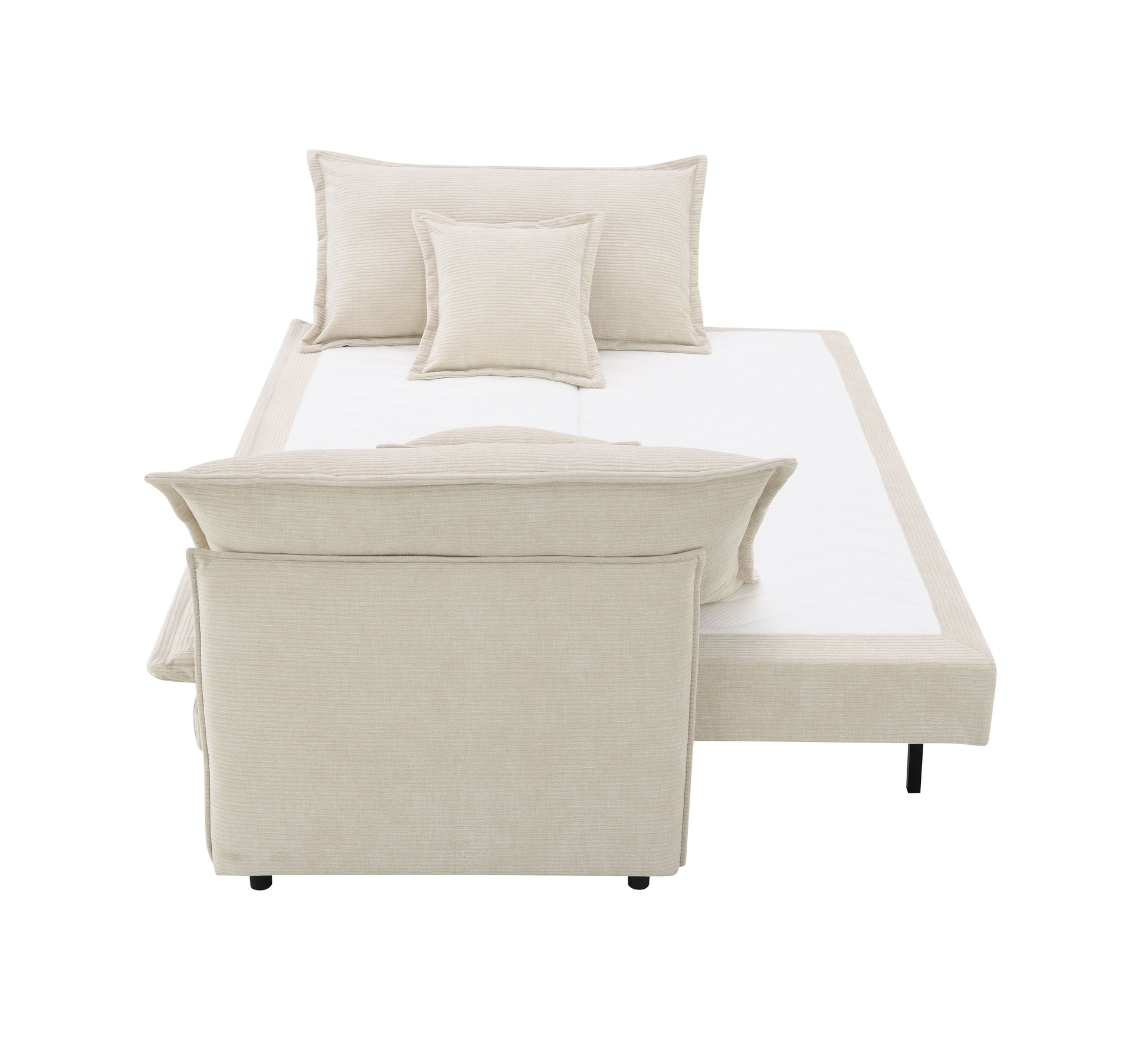 Elisea Beige Chenille Sofa w/Sleeper (Full) image 8
