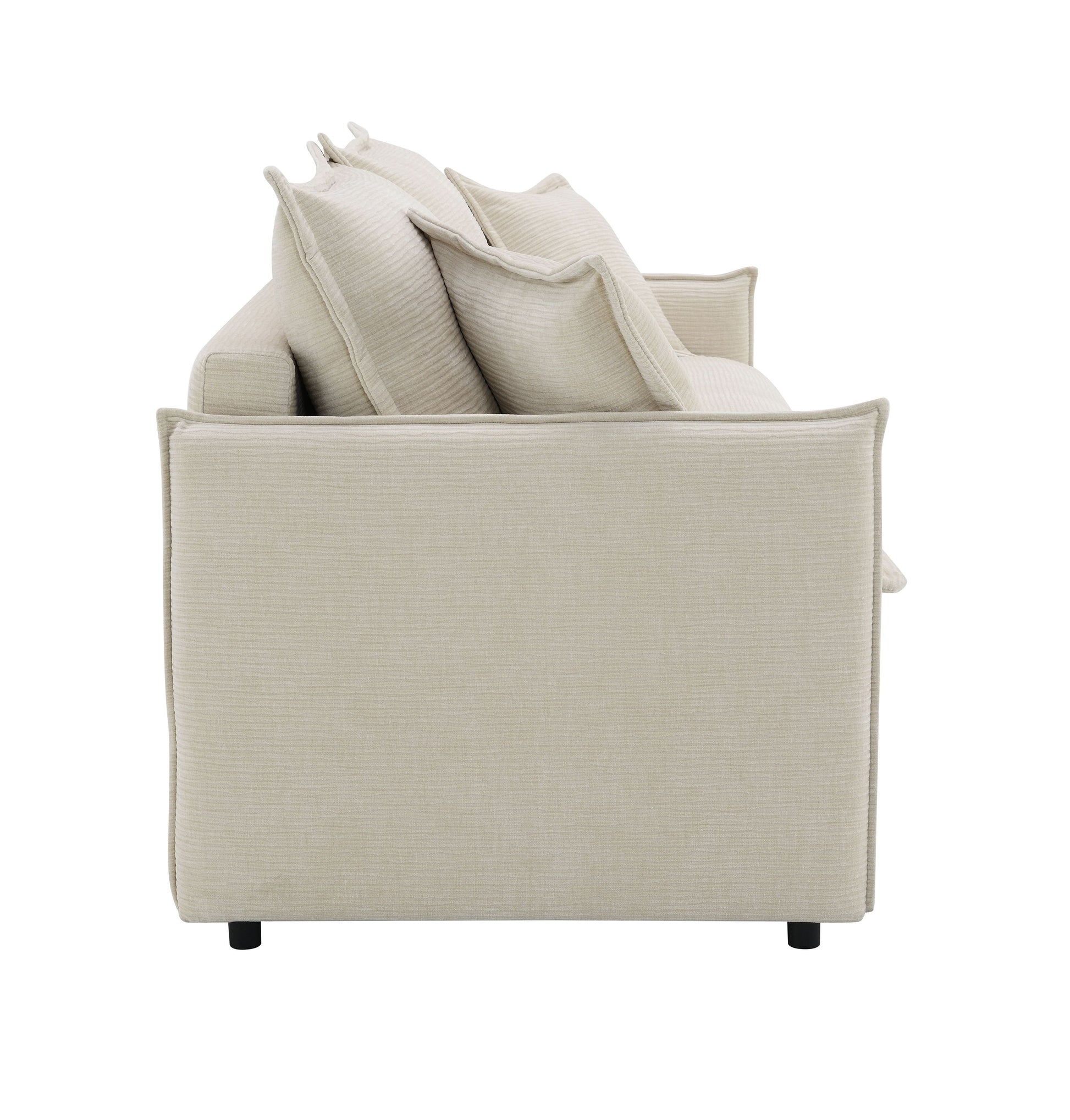 Elisea Beige Chenille Sofa w/Sleeper (Full) image 9