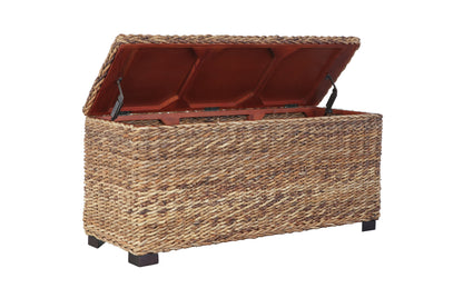 Rattan Wicker Woven Banana Leaf Storage Indoor living Trunk image 3