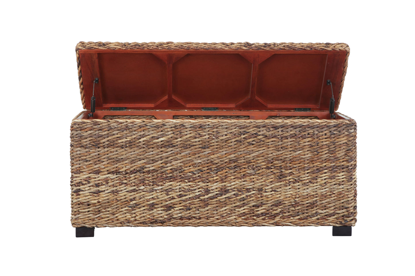 Rattan Wicker Woven Banana Leaf Storage Indoor living Trunk image 4
