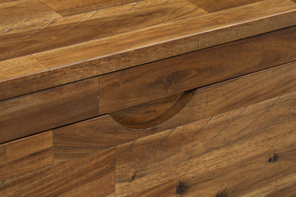 Solid Acacia Wood 46-inch Storage Bench image 3