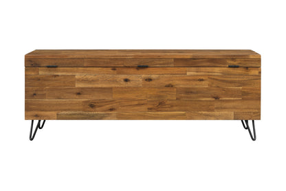 Solid Acacia Wood 46-inch Storage Bench image 4