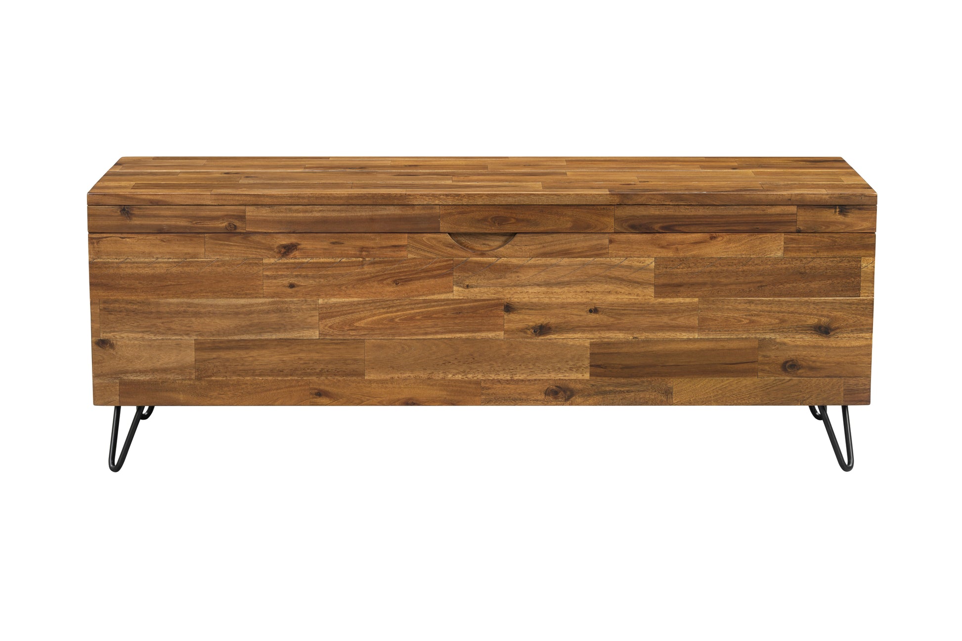 Solid Acacia Wood 46-inch Storage Bench image 5