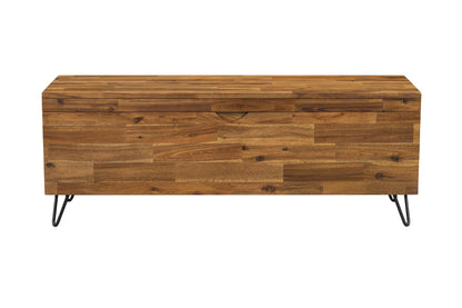Solid Acacia Wood 46-inch Storage Bench image 5