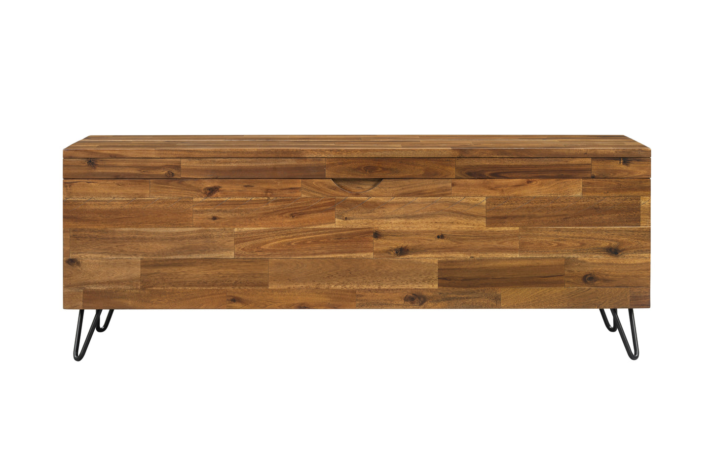 Solid Acacia Wood 46-inch Storage Bench image 6