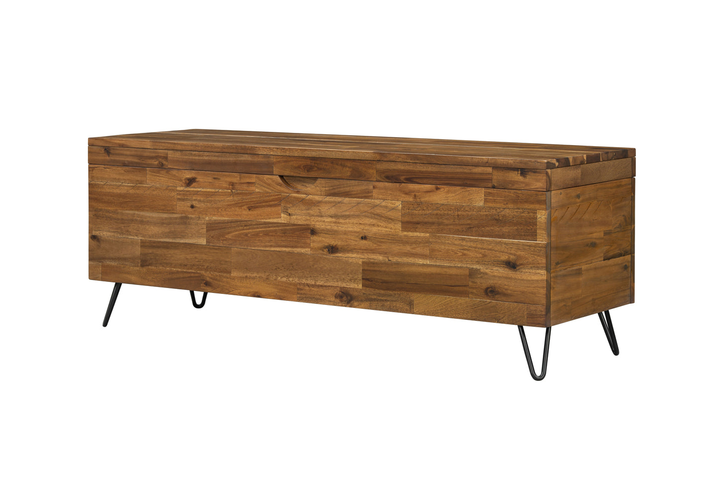 Solid Acacia Wood 46-inch Storage Bench image 9