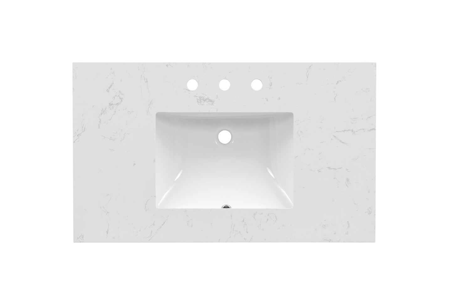 37'' Engineered Stone Vanity Top with Undermount Sink image 1