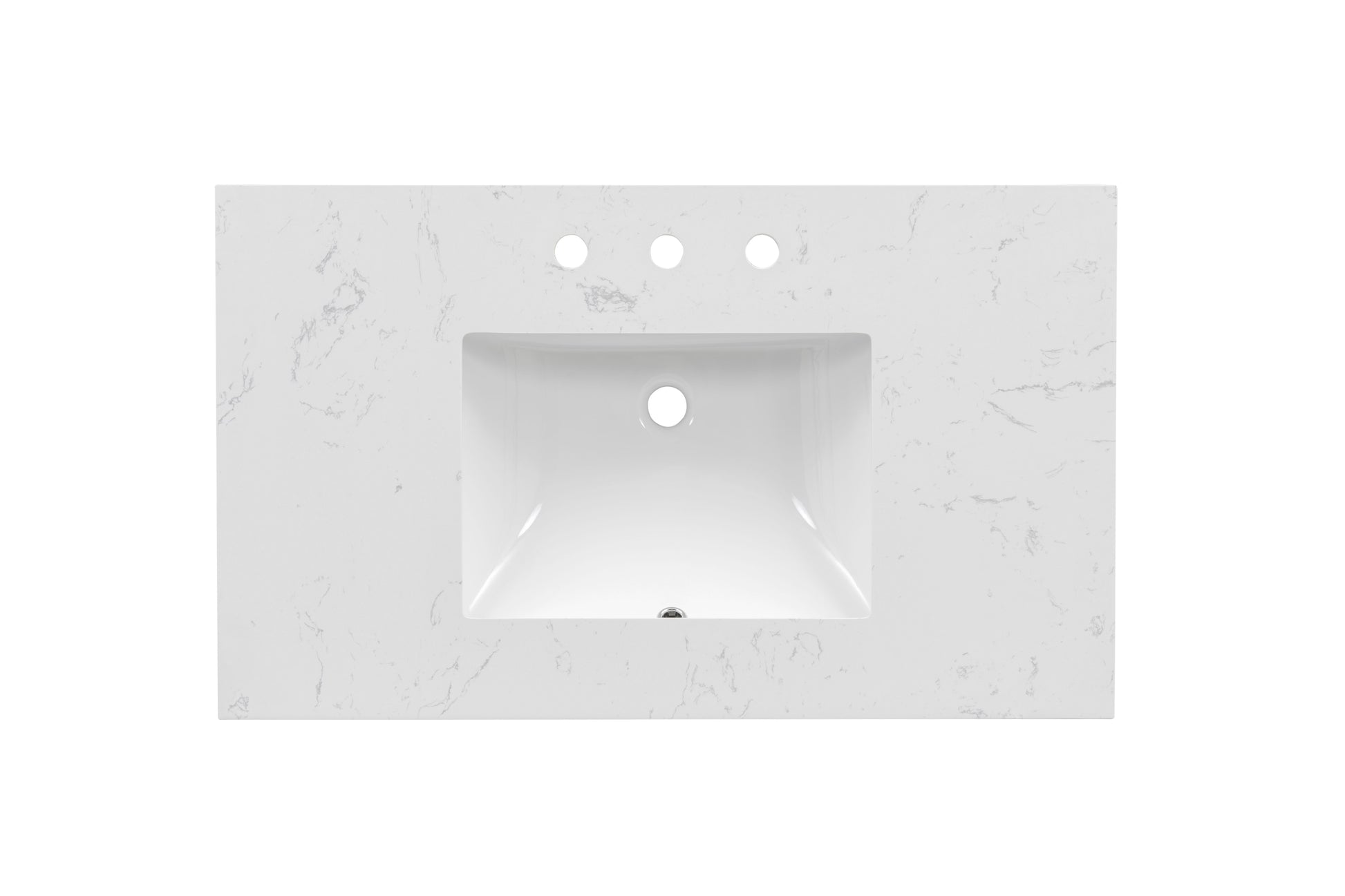37'' Engineered Stone Vanity Top with Undermount Sink image 1