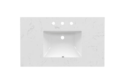 37'' Engineered Stone Vanity Top with Undermount Sink image 1