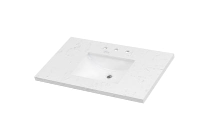 37'' Engineered Stone Vanity Top with Undermount Sink image 9