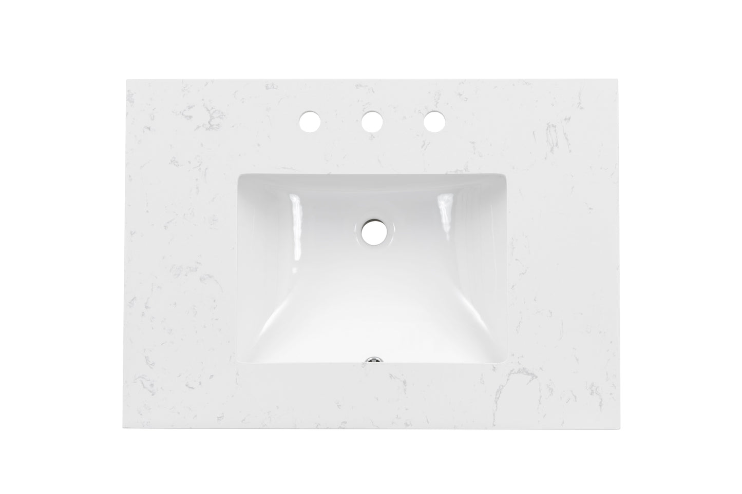 31'' Engineered Stone Vanity Top with Undermount Sink Quartz image 1