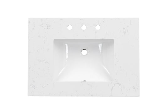 31'' Engineered Stone Vanity Top with Undermount Sink Quartz image 1