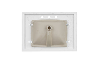 31'' Engineered Stone Vanity Top with Undermount Sink Quartz image 3
