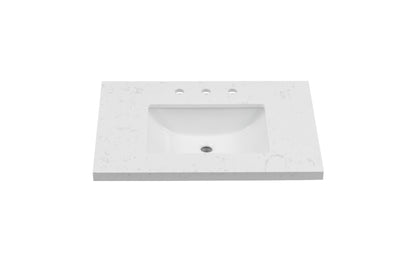 31'' Engineered Stone Vanity Top with Undermount Sink Quartz image 8