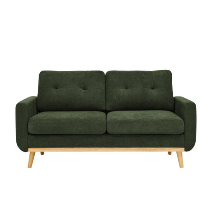 67.7" Wide Mid-Century Modern Upholstered Tufted Loveseat Sofa With Wooden Legs image 2