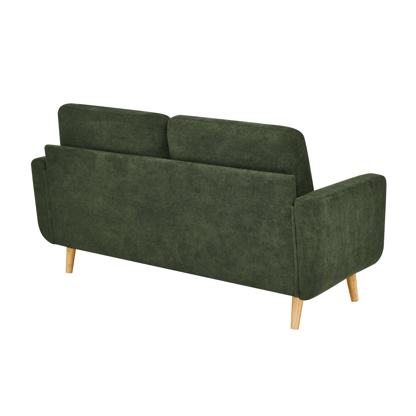 67.7" Wide Mid-Century Modern Upholstered Tufted Loveseat Sofa With Wooden Legs image 4