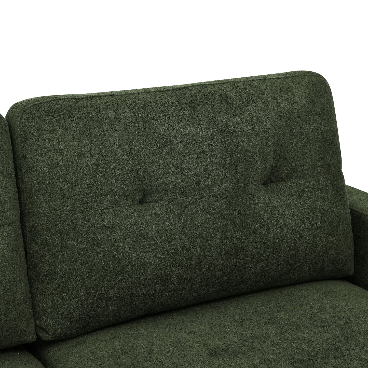 67.7" Wide Mid-Century Modern Upholstered Tufted Loveseat Sofa With Wooden Legs image 6