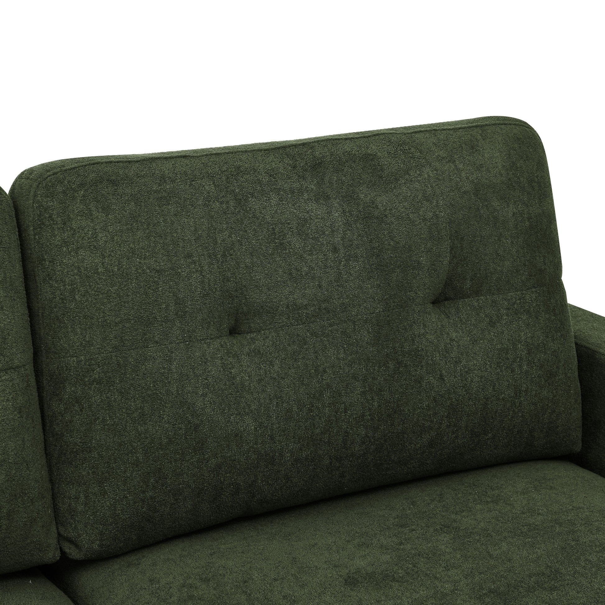 67.7" Wide Mid-Century Modern Upholstered Tufted Loveseat Sofa With Wooden Legs image 6
