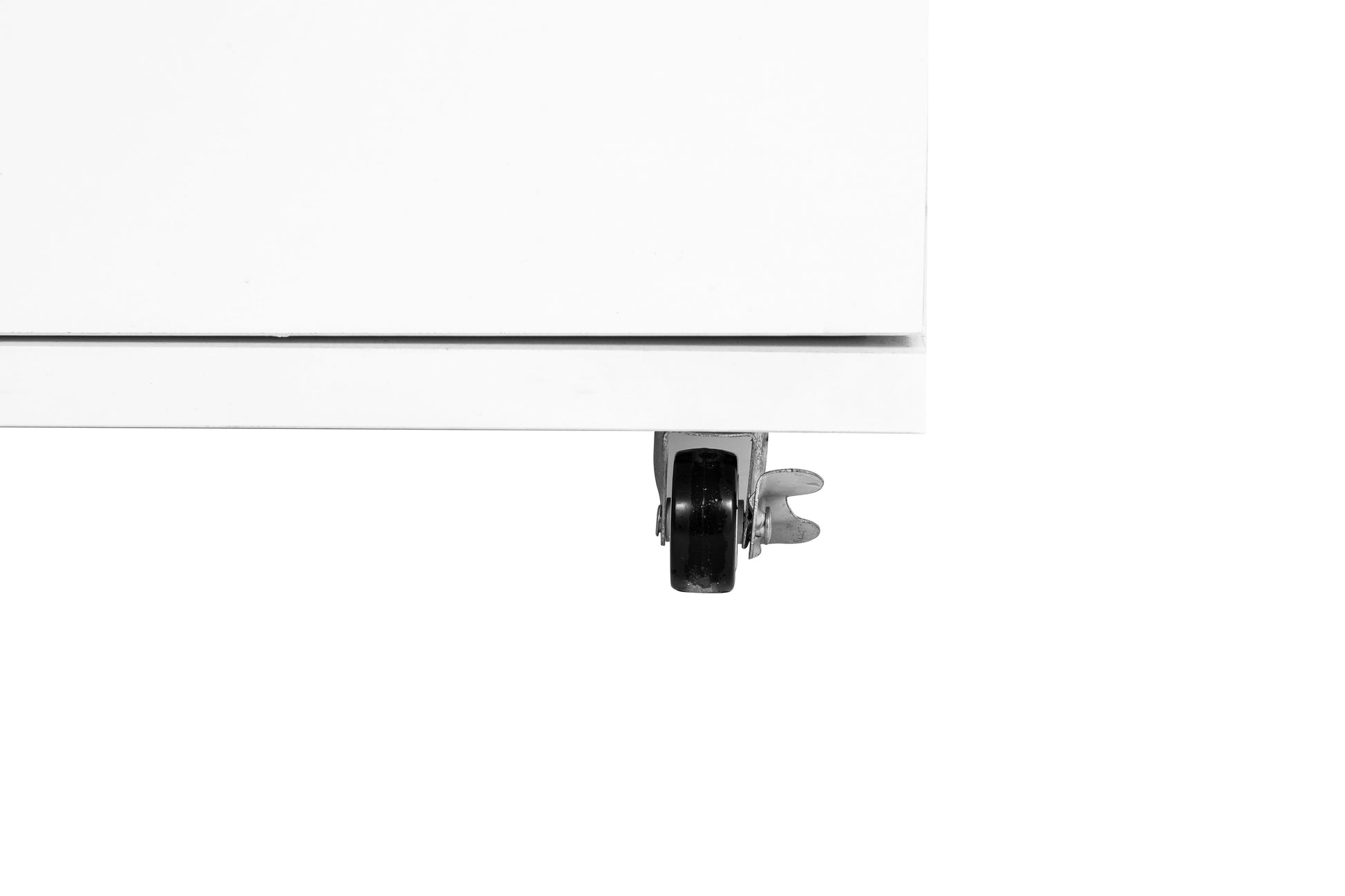 White 5-Drawer Dresser with Wheels – Modern Storage Cabinet image 10
