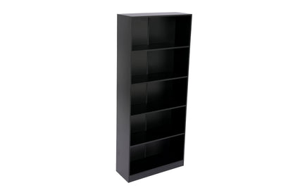 5-Tier Bookshelves Storage Cabinet Black image 9