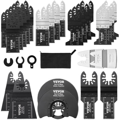 VEVOR Oscillating Saw Blades Multitool Blades Kit HCS/SS/BIM / 33 Pcs