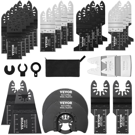 VEVOR Oscillating Saw Blades Multitool Blades Kit HCS/SS/BIM / 33 Pcs