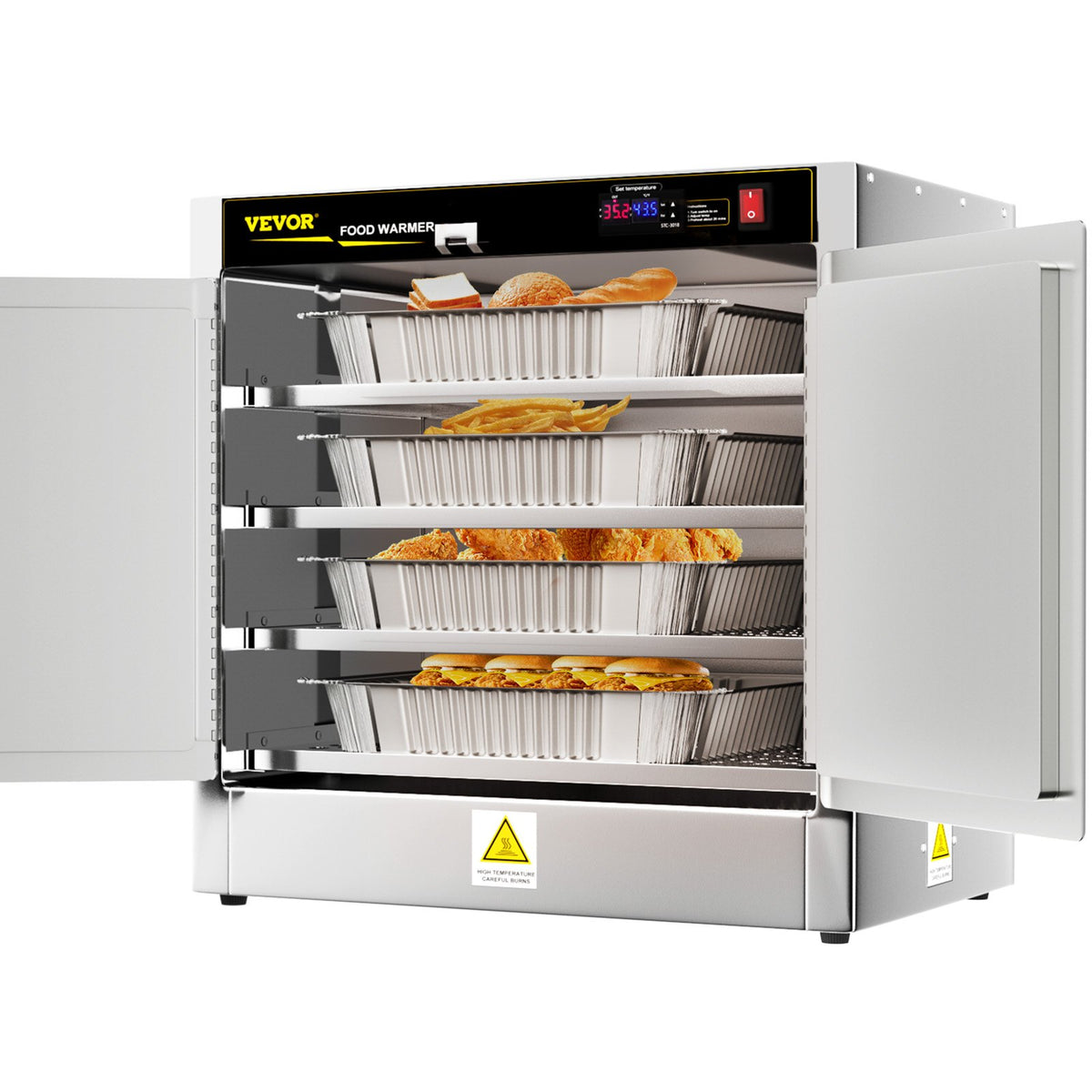 VEVOR Hot Box Food Warmer, Concession Warmer with Water Tray 25 x 15 x 24 inch