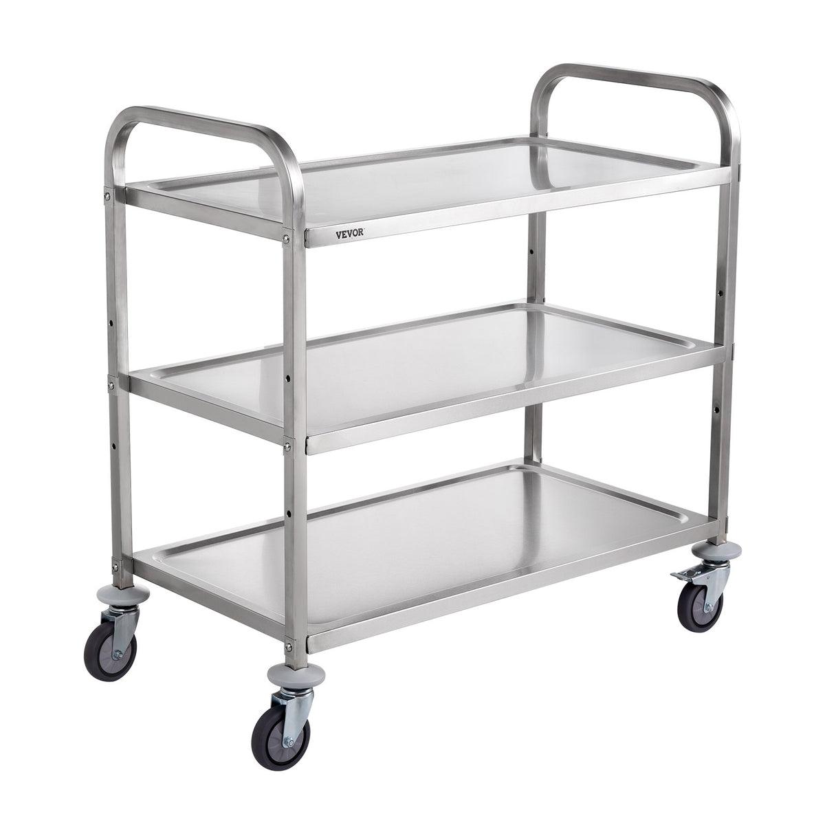 VEVOR Rolling Utility Cart Kitchen Utility Cart - 3 Tiers, 450 lbs