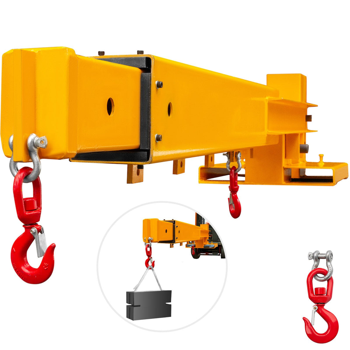 VEVOR Forklift Mobile Crane 6000lbs/3T Capacity, Forklift Crane Attachment 3 T