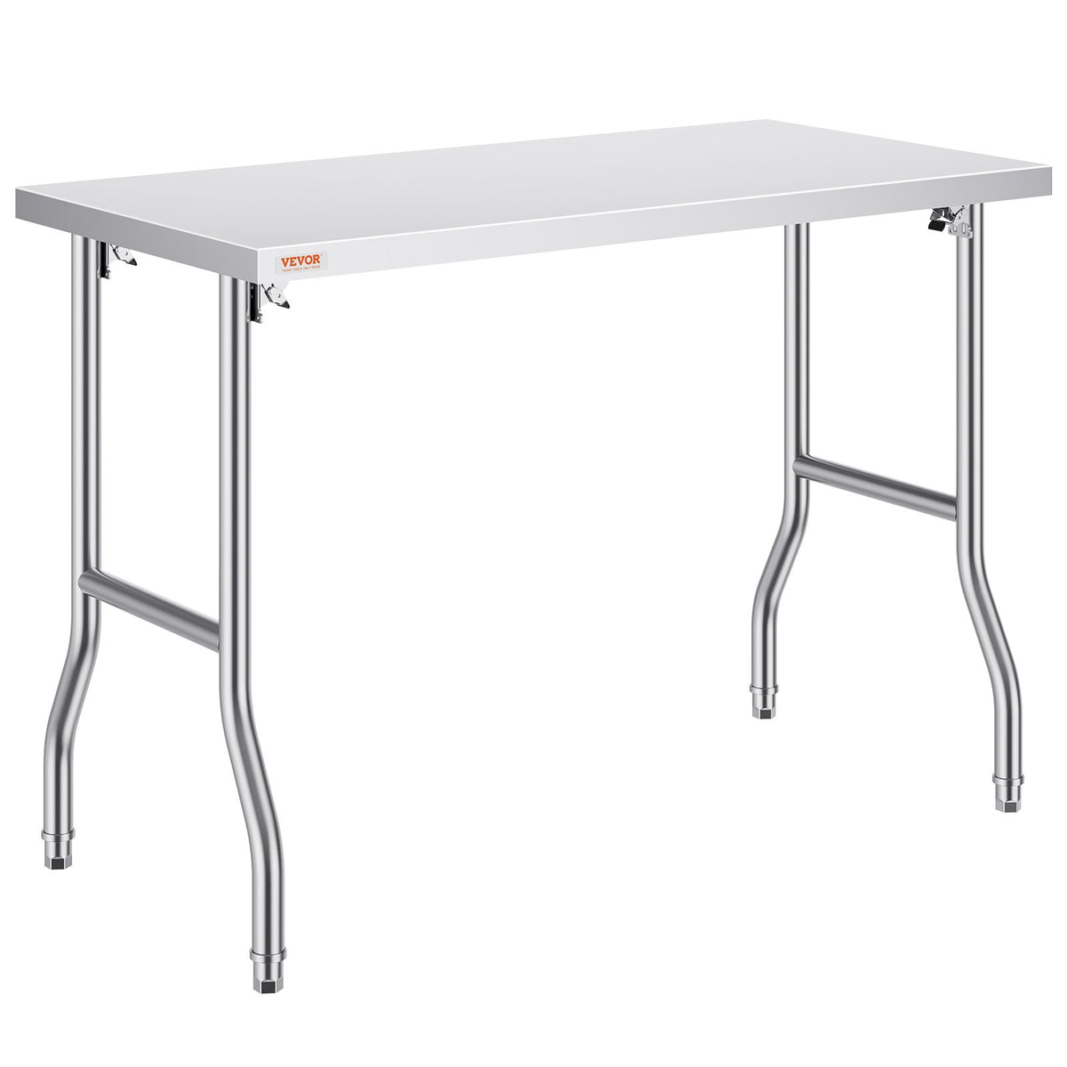 VEVOR Folding Commercial Prep Table 48 x 24 x 34 in