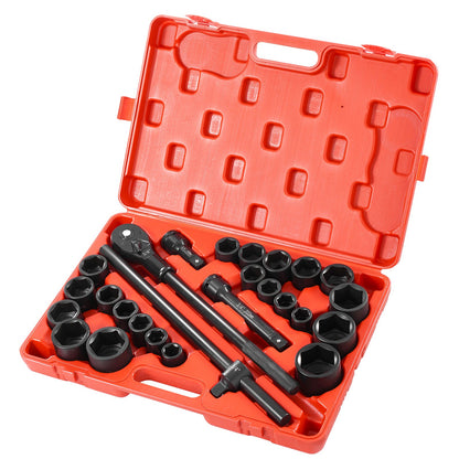 VEVOR Impact Socket Set, Deep and Shallow Sockets with Adapt 3/4 in / Standard / 27 Pieces