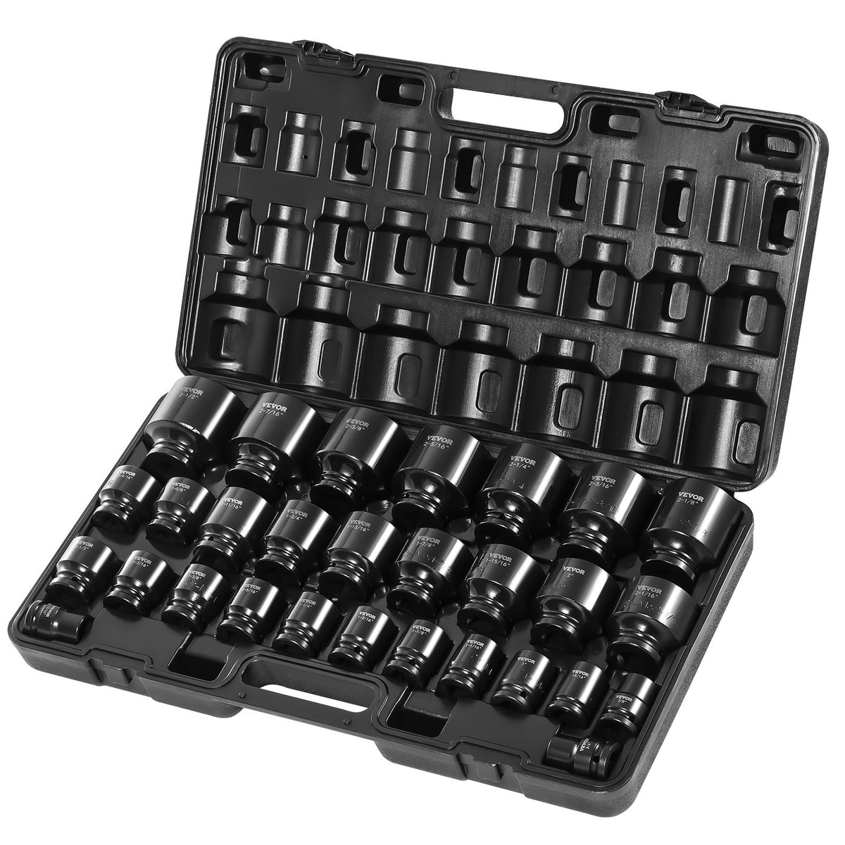 VEVOR Impact Socket Set, Deep and Shallow Sockets with Adapt 3/4 in / Standard / 29 Pieces