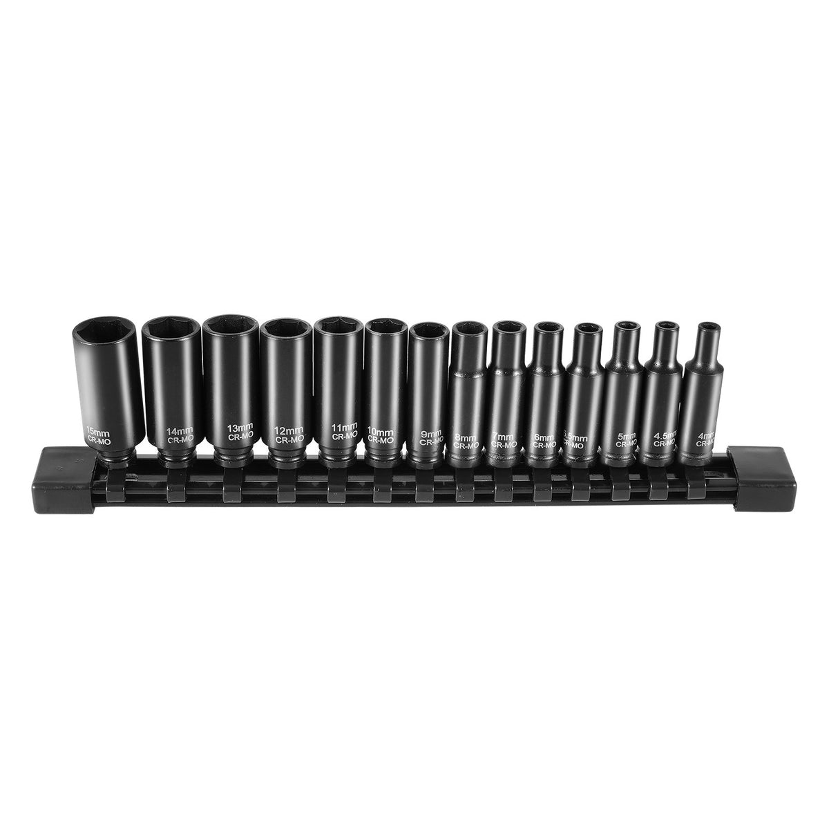VEVOR Impact Socket Set, Deep and Shallow Sockets with Adapt 1/4 in / Deep / 14 Pieces