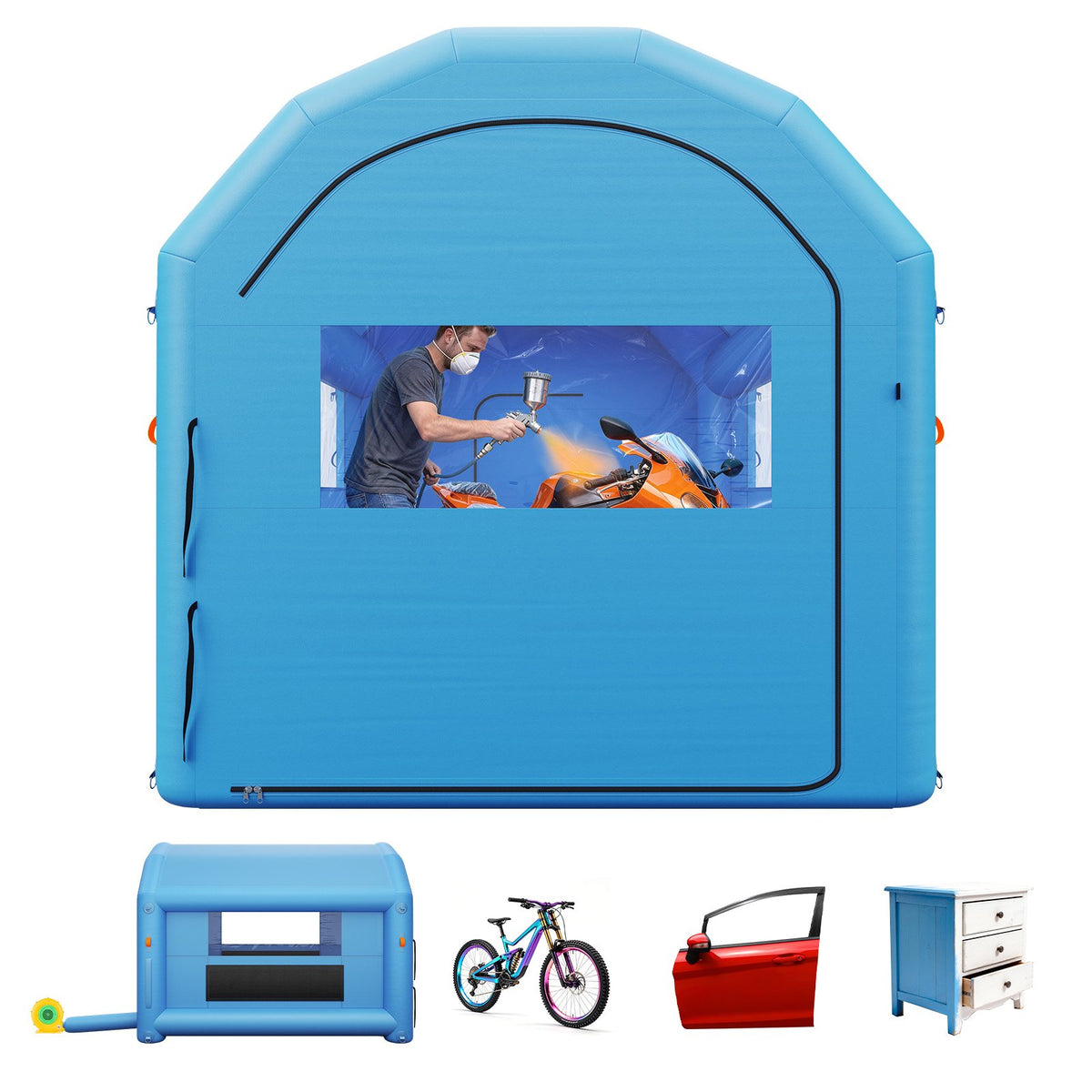 VEVOR Inflatable Paint Booth, Portable Inflatable Spray Boot 13 x 10 x 9 ft | 750W