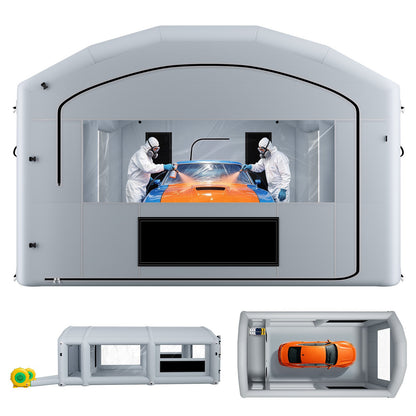 VEVOR Inflatable Paint Booth, Portable Inflatable Spray Boot 26 x 15 x 10 ft | 750W + 950W