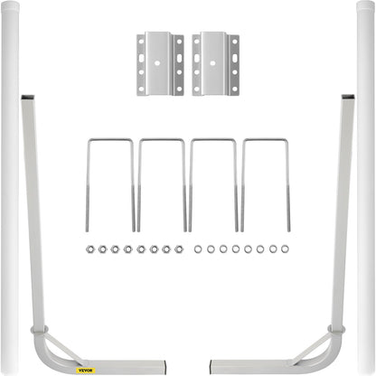 VEVOR Boat Trailer Guide-ons, Steel Trailer Post Guide with  Arc L / 60-inch White PVC Pipe with Reinforcement