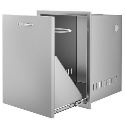 VEVOR pull-out trash drawer 16 W x 24.4 H x 16 D in
