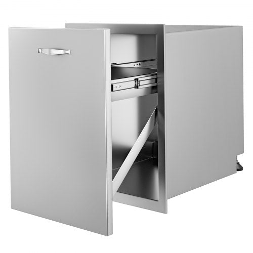 VEVOR pull-out trash drawer 17.7 W x 25 H x 22.8 D in