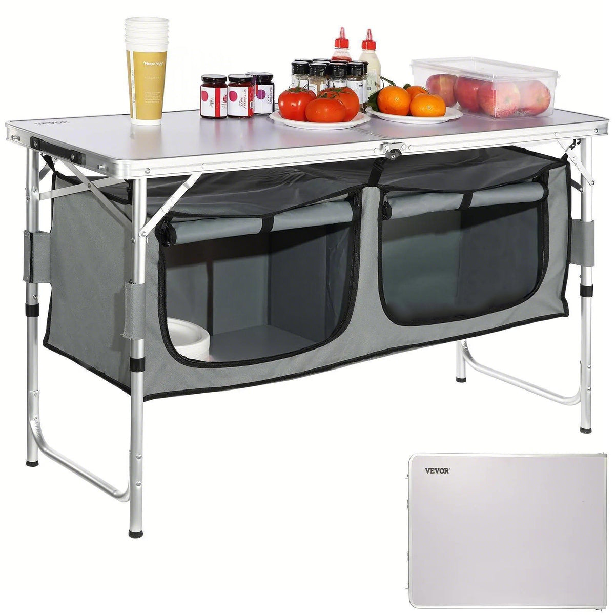 VEVOR Portable Camping Kitchen Station, Quick Set-up Foldabl Camping Kitchen Table