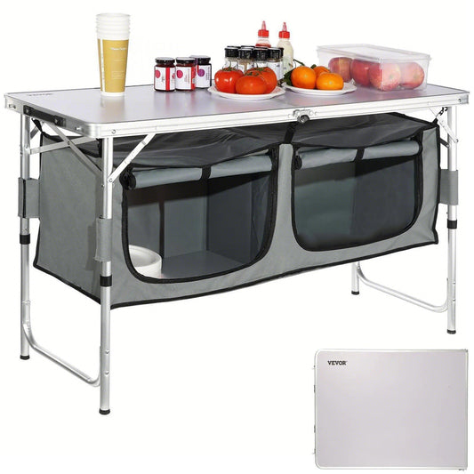 VEVOR Portable Camping Kitchen Station, Quick Set-up Foldabl Camping Kitchen Table