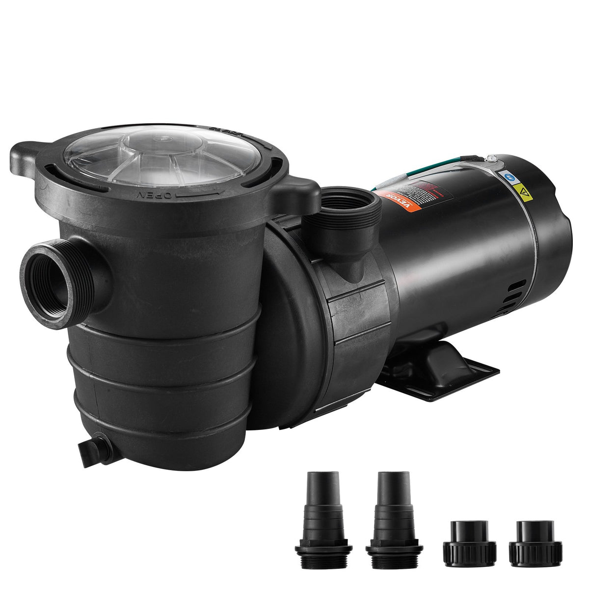 VEVOR Swimming Pool Pump, Single Speed Pump for Above Ground 2.0 HP